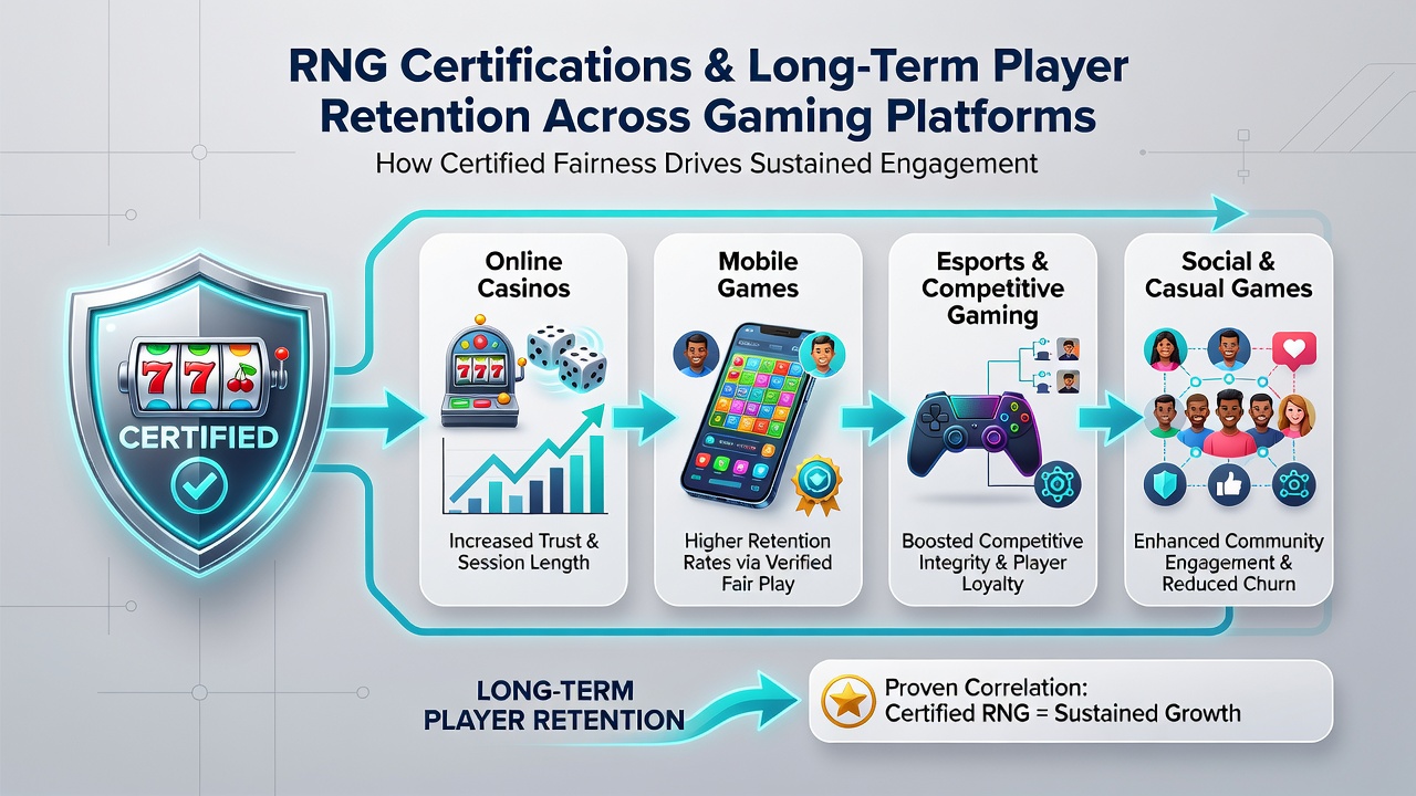 Comparison chart of player retention metrics on certified versus non-certified gaming platforms over time