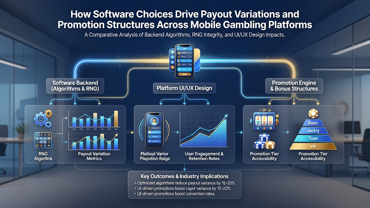 Comparison of mobile app dashboards displaying different promotion structures linked to software provider tools