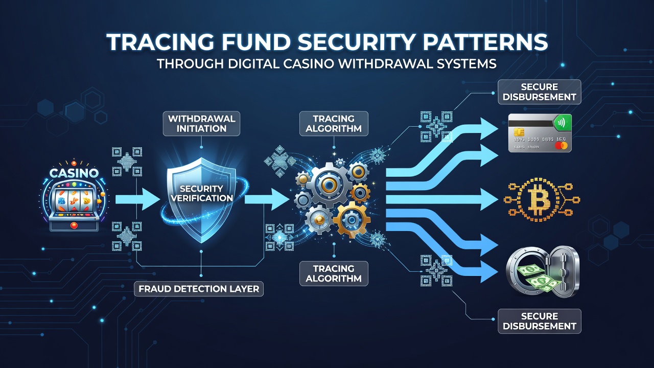 Diagram showing encrypted data flows through casino withdrawal verification layers