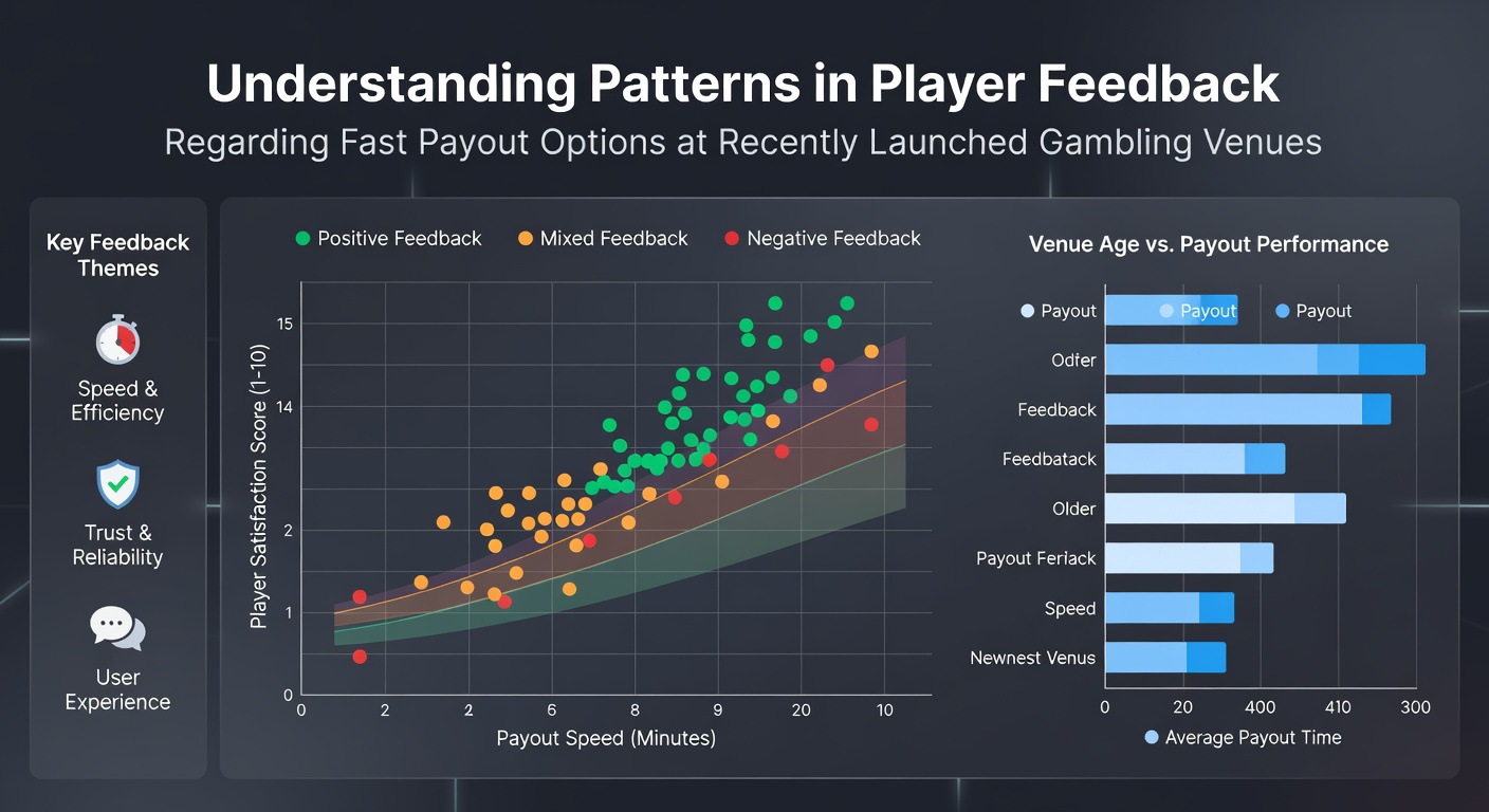 Player feedback charts showing payout speed ratings at new gambling venues